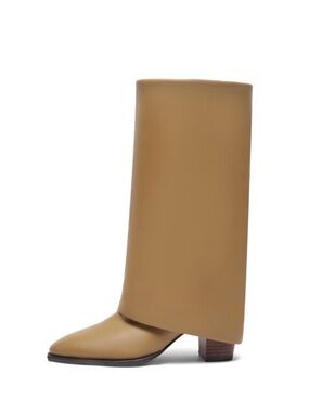 Anthropologie SILENT D IVORY Boot in Natural Nappa Leather